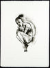 Nude, 1987. Lithograph by Angela HAMPEL Print (GDR)