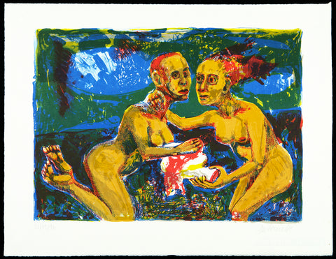 Post-Wendezeit. Untitled, 1996. Lithograph by Antoinette MICHEL