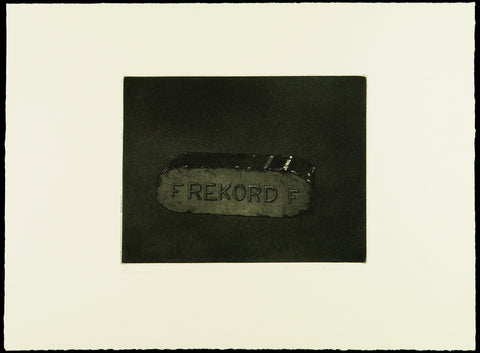 "Rekord-Kohle", 1988. Aquatint by Manfred BUTZMANN
