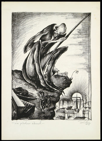 Hungarian Expressionism. „Le pêcheur éternel“, 1924. Lithograph by Gyula ZILZER
