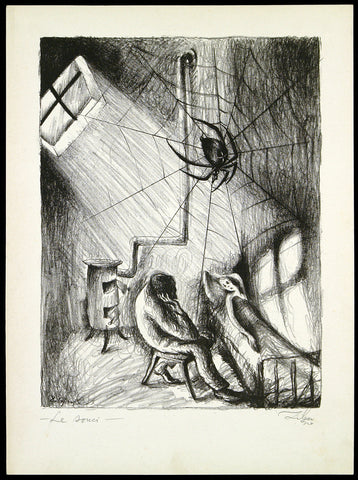 Hungarian Expressionism. „Le souci“, 1924. Lithograph by Gyula ZILZER