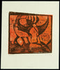 "Wetterzeichen III", 1979 Unique print (woodcut) by Guenther HUNIAT Print (GDR)