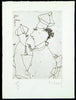 „Alkol und Bilior“, 1988. Etching and drypoint by Horst HUSSEL Print (GDR)