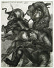 "Ketzer, Narr und Ritter", 1987. Aquatint by Karl-Georg HIRSCH Print (GDR)