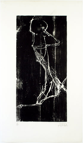 Post-Wendezeit. Large woodcut (1992) by Gregor-Torsten KOZIK