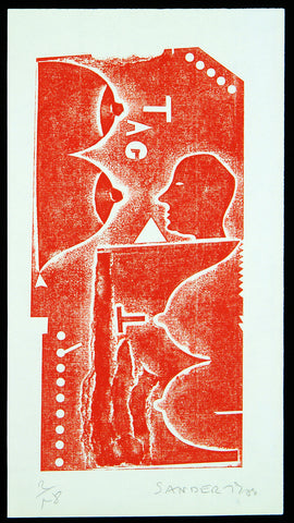 Dada. "Tac", 1980. Lithograph by Otto SANDER TISCHBEIN