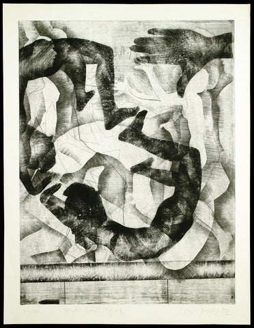 "Sport macht frei", 1982. Aquatint by Otto SANDER TISCHBEIN