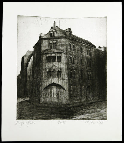 "Strasse - Halle", 1987. Aquatint by Ralph PENZ