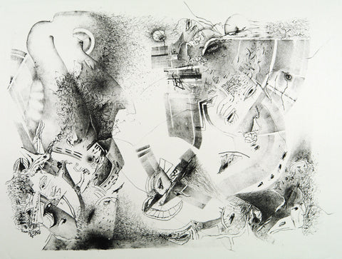 "Masken", 1984. Lithograph by Thomas RANFT