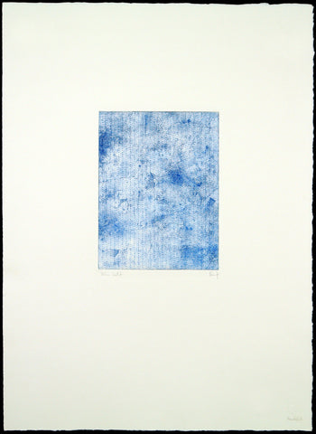 „Zum Licht“ (blue version), around 1985. Etching by Thomas RANFT
