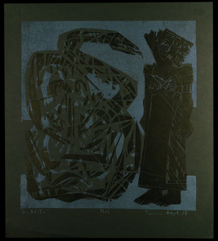 "Zu Orestie", 1986. Woodcut by Timm KREGEL