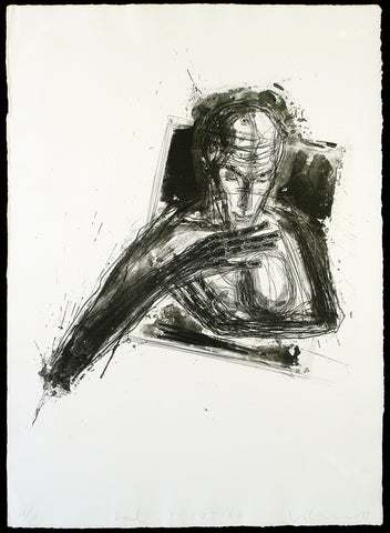„Hand... BEHUTSAM“, 1989. Lithograph by Steffen VOLMER