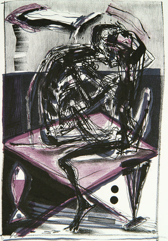 Nude. „Zwei“, 1987. Lithograph by Steffen VOLMER