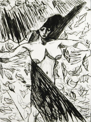 Nude. "der november...", 1987. Aquatint by Claus WEIDENSDORFER