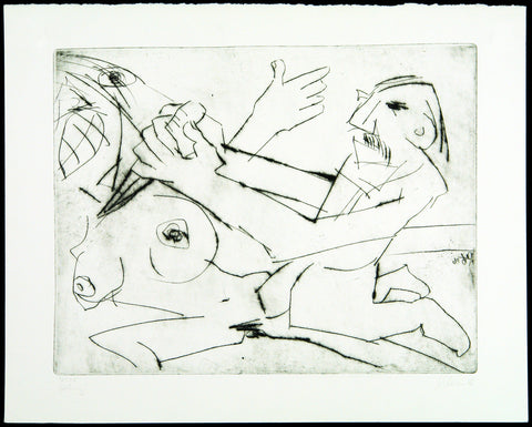 "tötung", 1986. Aquatint by Wolfgang KE LEHMANN