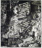 Leipzig School. "König & Mädchen", 1985. Aquatint by Werner LIEBMANN Print (GDR)