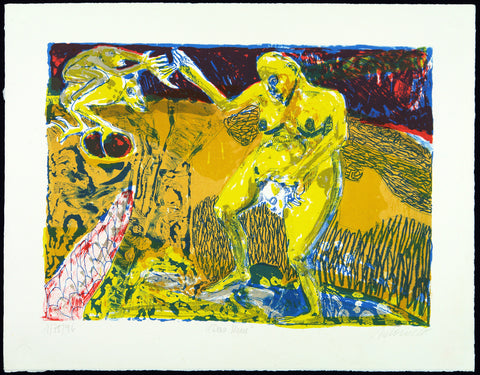 Post-Wendezeit. „Das Neue“, 1996. Lithograph by Antoinette MICHEL