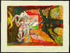 Post-Wendezeit. „Zimmerdämon“, 1996. Lithograph by Antoinette MICHEL Print (GDR)