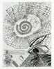 Post-Wendezeit. „Psychisches Feld“, 1991. Etching and drypoint by Carlfriedrich CLAUS Print (GDR)