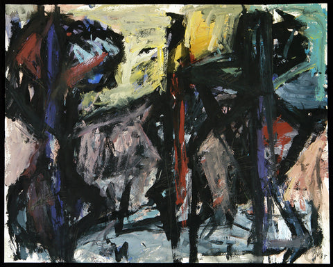 Informel. Untitled (landscape), 1989. Mixed media by Frank VOIGT