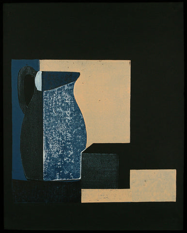 „Stillleben“, 1986. Linocut by Helmut GEBHARDT