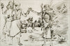 „Um Brot und Frieden!“, 1987. Drypoint by Joachim JOHN Print (GDR)