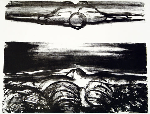 „Kraniche“, 1985. Lithograph by Gregor-Torsten KOZIK