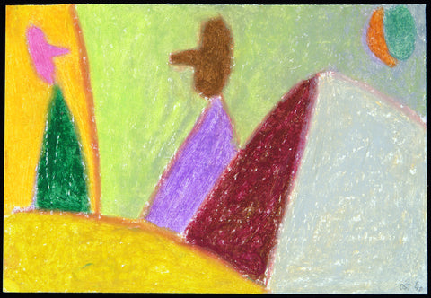 „MondBiLD“, 1990. Tempera by Otto SANDER TISCHBEIN (“OST“)