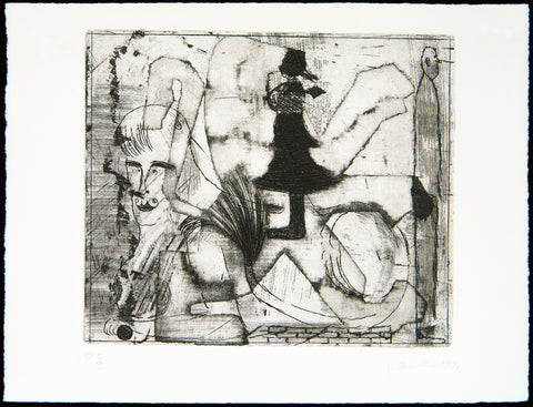 Untitled, 1990. Etching by Otto SANDER TISCHBEIN (“OST“)