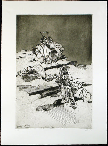 „Hommage à Eisenstein“, 1987. Drypoint by Christine PERTHEN