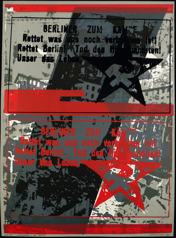 „Streuzettel zu Epilog“, 1984. Silkscreen by Wolfgang PETROVSKY