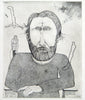 "Ich Morgner bin I", 1988. Etching by Thomas RANFT Print (GDR)