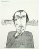 "Ich bin C.C.", 1981. Etching by Thomas RANFT Print (GDR)