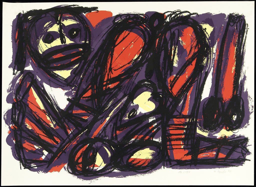 „Mein Herzblatt“, 1990. Serigraph by Andreas HANSKE Print (GDR)